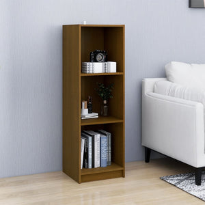 vidaXL Book Cabinet/Room Divider Honey Brown Solid Pinewood