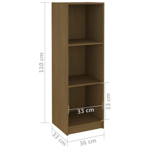 vidaXL Book Cabinet/Room Divider Honey Brown Solid Pinewood