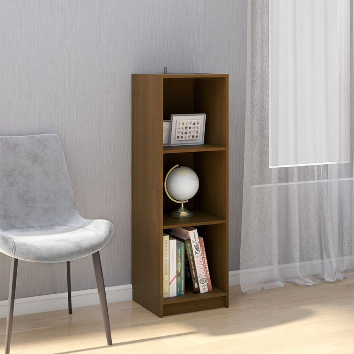 vidaXL Book Cabinet/Room Divider Honey Brown Solid Pinewood