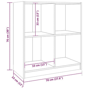 vidaXL Sideboard White 70x33x76 cm Solid Pinewood