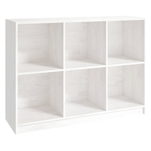 vidaXL Book Cabinet White 104x33x76 cm Solid Pinewood