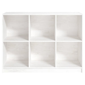 vidaXL Book Cabinet White 104x33x76 cm Solid Pinewood