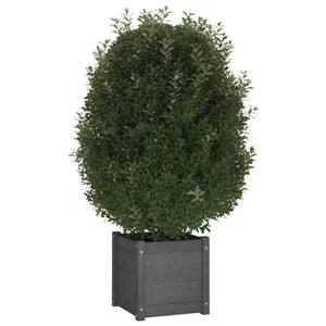 vidaXL Garden Planter Grey 40x40x40 cm Solid Pinewood