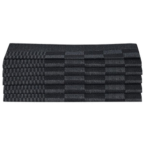 vidaXL 10 Piece Towel Set Black and Grey Cotton