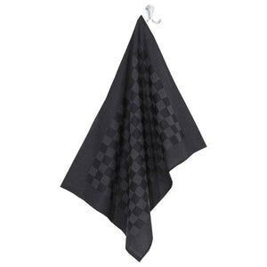 vidaXL 10 Piece Towel Set Black and Grey Cotton