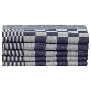 vidaXL 50 Piece Towel Set Blue and White Cotton