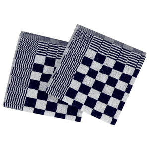 vidaXL 50 Piece Towel Set Blue and White Cotton