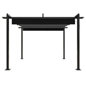 vidaXL Garden Gazebo with Retractable Roof 3x3 m Anthracite