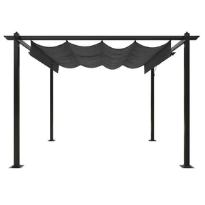 vidaXL Garden Gazebo with Retractable Roof 3x3 m Anthracite