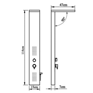 vidaXL Shower Panel System Stainless Steel Square