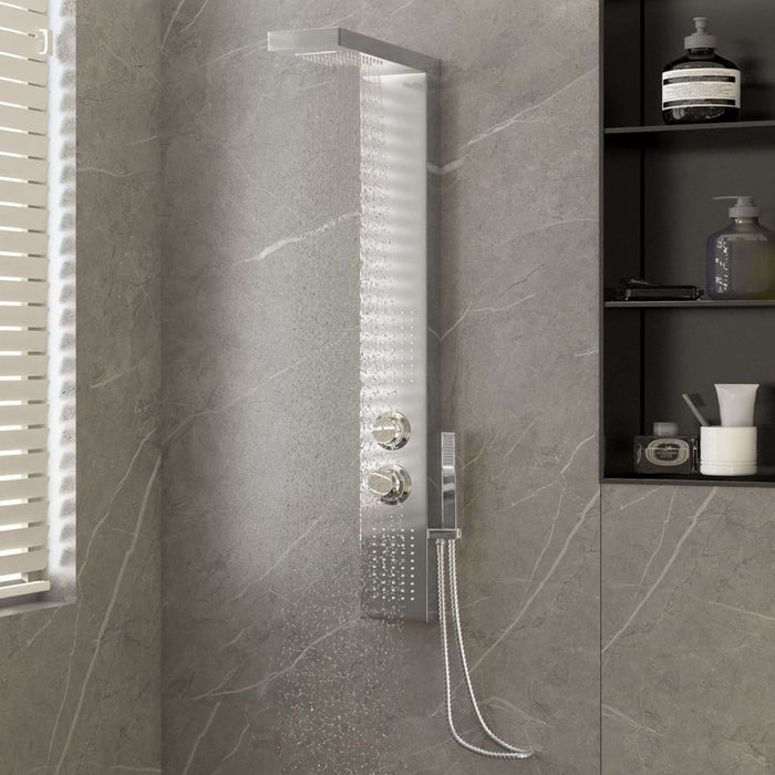 vidaXL Shower Panel System Stainless Steel Square