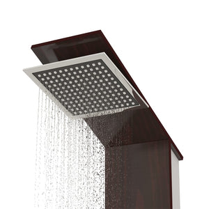 vidaXL Shower Panel System Glass Brown