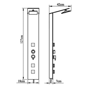 vidaXL Shower Panel System Glass Brown