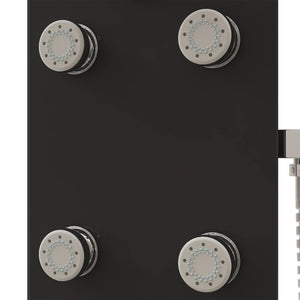 vidaXL Shower Panel Unit Glass 25x47.5x130 cm Black