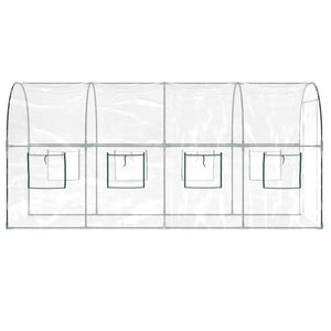 vidaXL Greenhouse Transparent 160x400x190 cm PVC&Powder-coated Steel