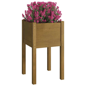 vidaXL Garden Planter Honey Brown 40x40x70 cm Solid Pinewood