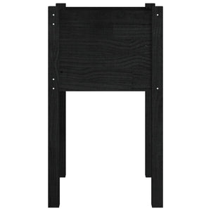 vidaXL Garden Planters 2 pcs Black 40x40x70 cm Solid Pinewood