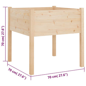 vidaXL Garden Planters 2 pcs 70x70x70 cm Solid Pinewood