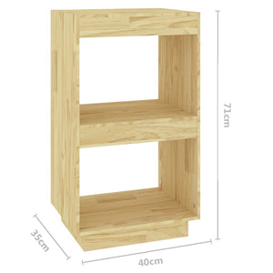 vidaXL Book Cabinet 40x35x71 cm Solid Pinewood