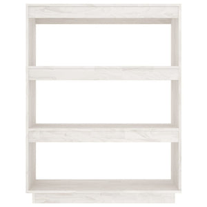 vidaXL Book Cabinet/Room Divider White 80x35x103 cm Solid Pinewood