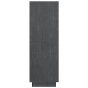 vidaXL Book Cabinet/Room Divider Grey 80x35x103 cm Solid Pinewood