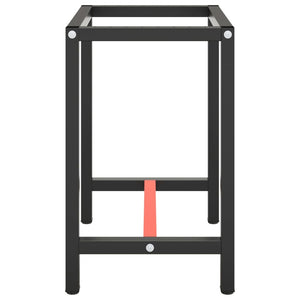 vidaXL Work Bench Frame Matte Black and Matte Red 70x50x79 cm Metal