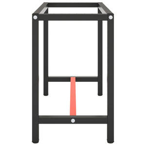 vidaXL Work Bench Frame Matte Black and Matte Red 110x50x79 cm Metal