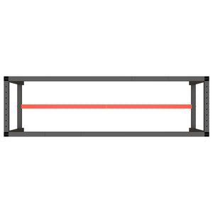 vidaXL Work Bench Frame Matte Black and Matte Red 170x50x79 cm Metal