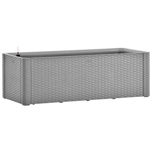 vidaXL Garden Raised Bed with Self Watering System Grey 100x43x33 cm