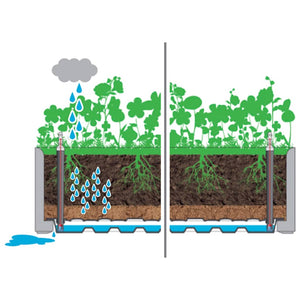 vidaXL Garden Raised Bed with Self Watering System Grey 100x43x33 cm