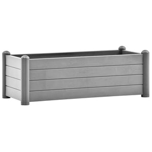 vidaXL Garden Raised Bed PP Stone Grey 100x43x35 cm