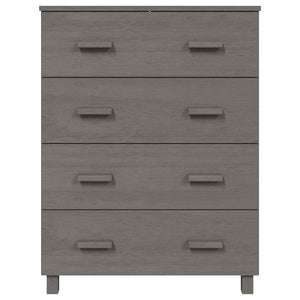 vidaXL Sideboard HAMAR Light Grey 79x40x103.5 cm Solid Wood Pine