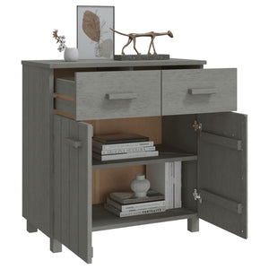 vidaXL Sideboard HAMAR Light Grey 79x40x80 cm Solid Wood Pine