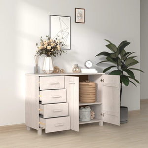 vidaXL Sideboard HAMAR White 113x40x80 cm Solid Wood Pine