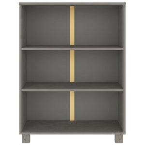 vidaXL Book Cabinet HAMAR Light Grey 85x35x112 cm Solid Wood Pine