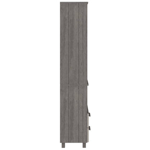 vidaXL Highboard HAMAR Light Grey 60x35x180 cm Solid Wood Pine