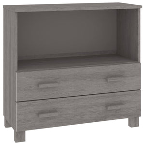 vidaXL Sideboard HAMAR Light Grey 85x35x80 cm Solid Wood Pine