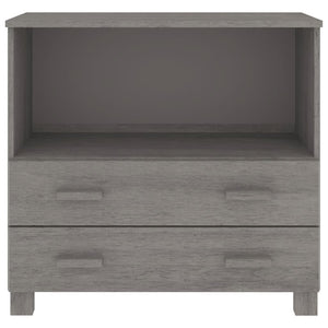 vidaXL Sideboard HAMAR Light Grey 85x35x80 cm Solid Wood Pine