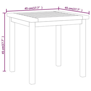 vidaXL Side Table 45x45x45 cm Solid Wood Teak