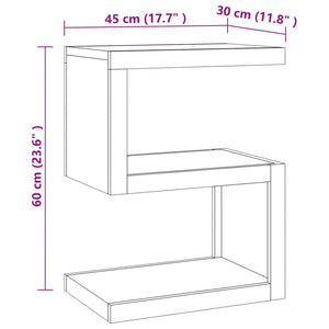 vidaXL Side Table 45x30x60 cm Solid Wood Teak