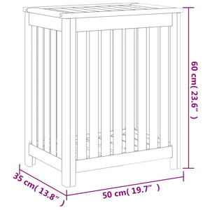 vidaXL Wash Bin 50x35x60 cm Solid Wood Teak