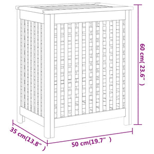 vidaXL Wash Bin 50x35x60 cm Solid Wood Teak