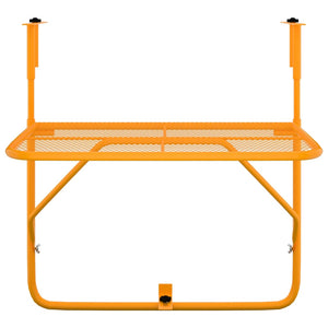 vidaXL Balcony Table Yellow 60x40 cm Steel