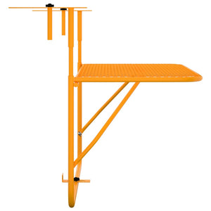 vidaXL Balcony Table Yellow 60x40 cm Steel