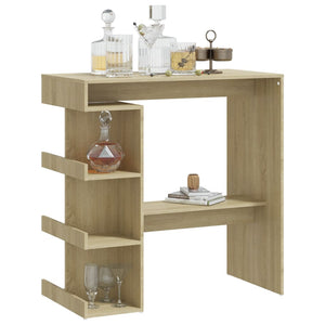 vidaXL Bar Table with Storage Rack Sonoma Oak 100x50x101.5 cm Engineered Wood