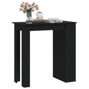 vidaXL Bar Table with Storage Rack Black 102x50x103.5 cm Engineered Wood