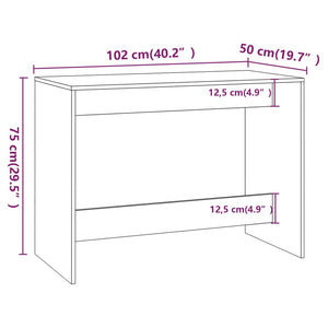 vidaXL 3 Piece Dining Set High Gloss White Engineered Wood