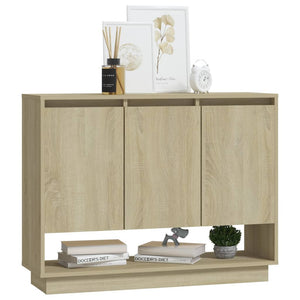 vidaXL Sideboard Sonoma Oak 97x31x75 cm Engineered Wood