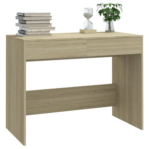 vidaXL Desk Sonoma Oak 101x50x76.5 cm Engineered Wood