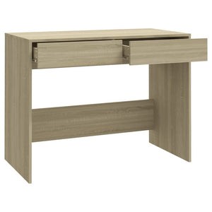 vidaXL Desk Sonoma Oak 101x50x76.5 cm Engineered Wood